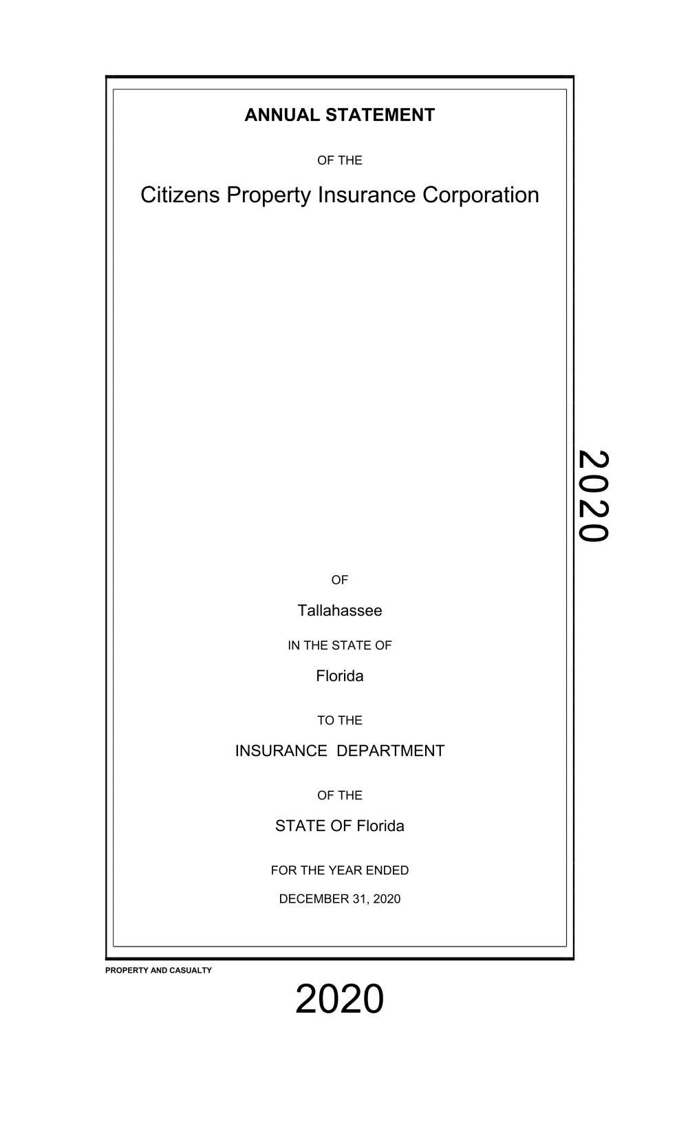 Annual  - Public - Citizens Property Insurance Corporation